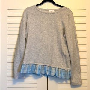 FINAL SALE Vineyard Vines Gray sweater with fringe